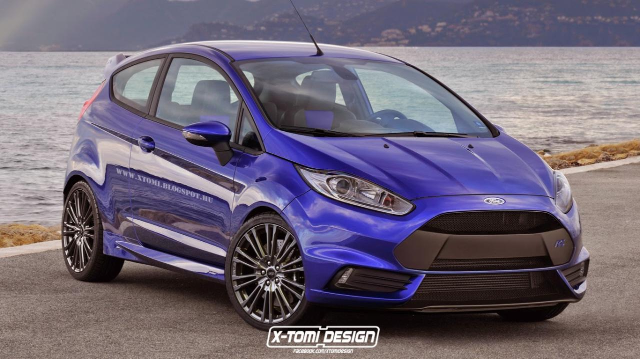 Ford Fiesta RS, rendering dell’ipotetica citycar pepata dell’Ovale Blu