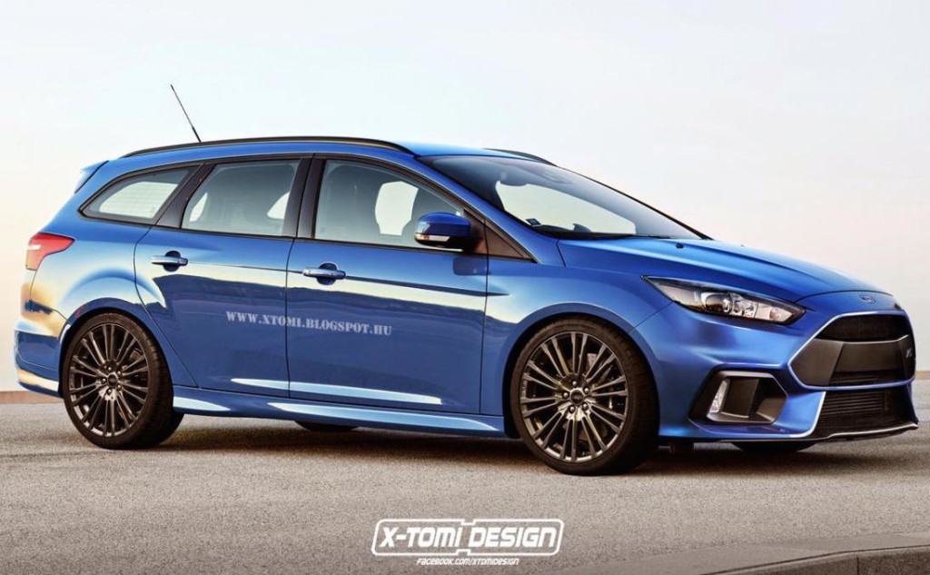 Ford Focus RS 2015, rendering della station wagon