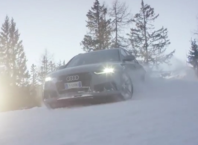 Audi RS6 quattro, in pista a Madonna di Campiglio per uno “speciale parallelo” [VIDEO]