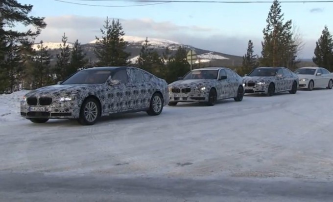 Nuova BMW Serie 5, flotta di prototipi impegnati nei test invernali [VIDEO SPIA]