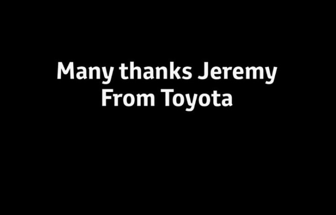 Top Gear: Toyota ringrazia Jeremy Clarkson con un video tributo