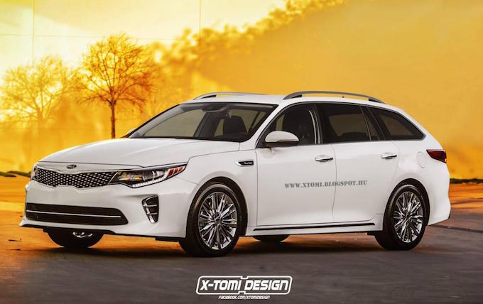 Kia Optima, il rendering della station wagon che non ci sarà mai