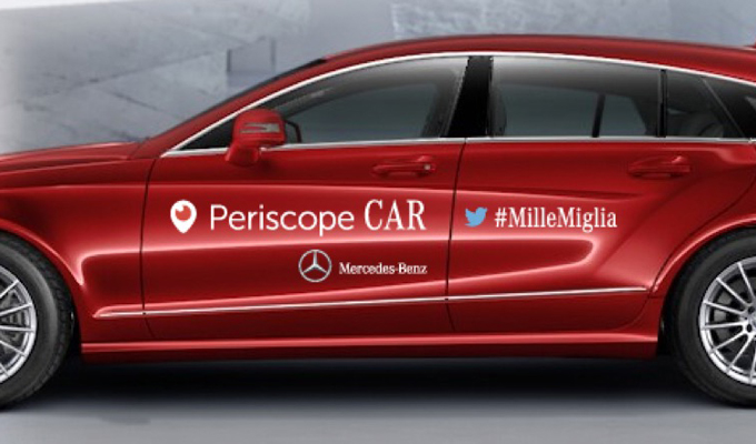 Mercedes e Twitter portano la Mille Miglia sulle strade del web con Periscope