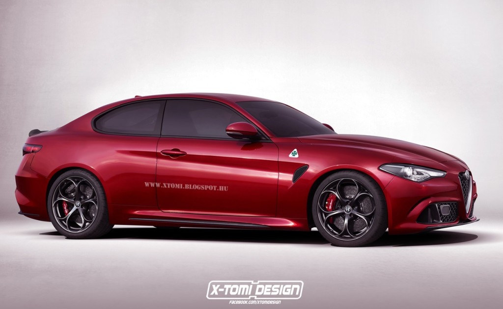 Alfa Romeo Giulia Sprint: via le porte posteriori per diventare coupé [RENDERING]