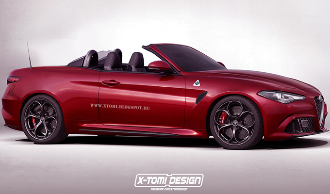 Alfa Romeo Giulia cabrio: continua la “guerra” dei rendering