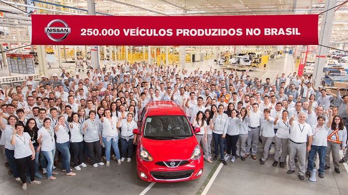 Nissan ha prodotto 250.000 veicoli in Brasile