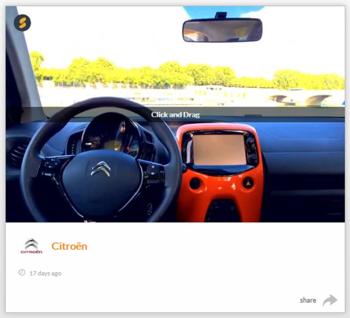 Nuova Citroën C1, Fyuse ci consente di vederla in un modo del tutto originale