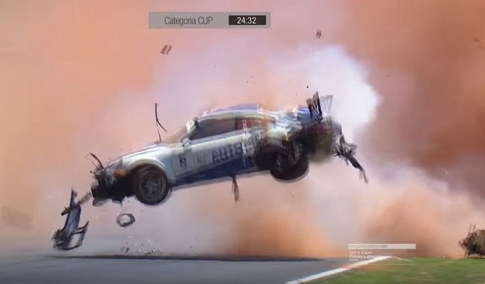 Spettacolare incidente per Pedro Piquet, figlio di Nelson, in gara con la Porsche GT3 Cup [VIDEO]