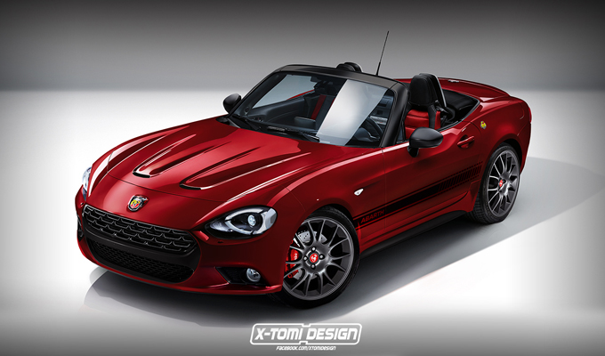 Abarth 124 Spider: oltre 200 cavalli per la decappottabile dello Scorpione? [RENDERING]