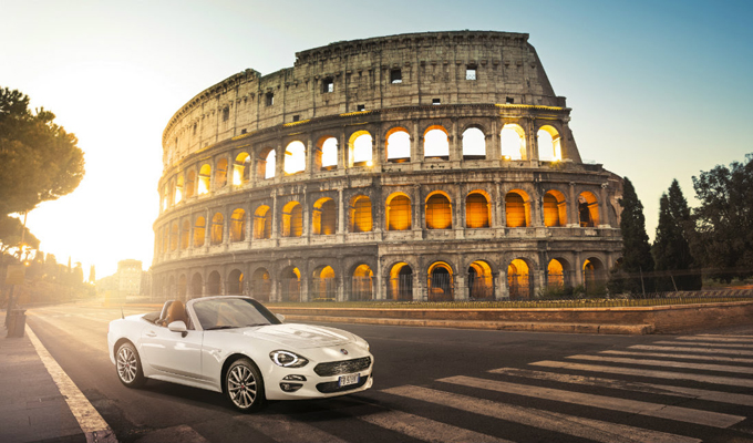 Fiat 124 Spider verso Ginevra: tappa a Roma e Madrid