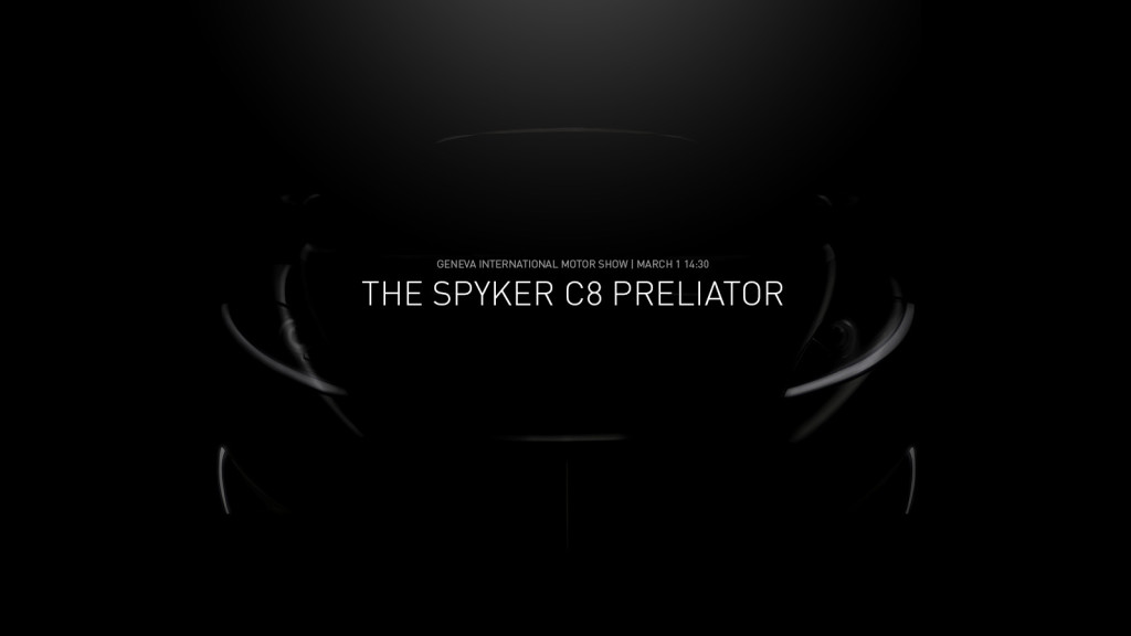 Spyker C8 Preliator, ecco il primo TEASER in vista dell’anteprima al Salone di Ginevra 2016