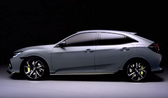 Honda Civic hatchback, svelato il concept due volumi che debutta a Ginevra 2016 [VIDEO]