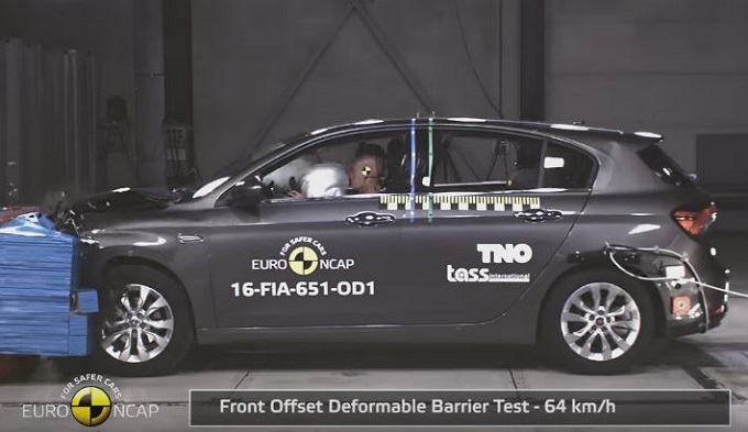 Fiat Tipo ottiene 3 stelle ai crash test Euro NCAP [VIDEO]