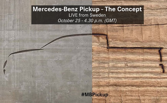 Mercedes pick-up, c’è l’annuncio ufficiale: anteprima il 25 ottobre 2016 [TEASER]