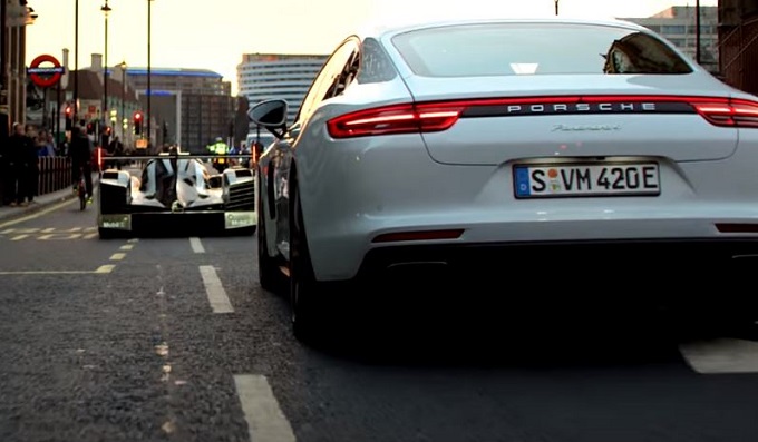 Porsche 919 Hybrid e Panamera 4 E-Hybrid: suggestivo incontro tra le vie di Londra [VIDEO]