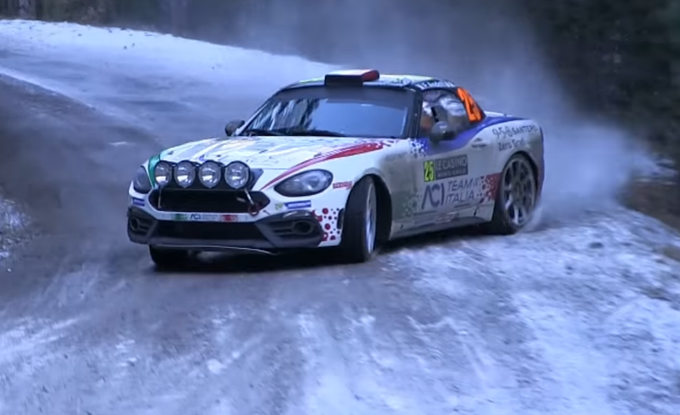 Abarth 124 Rally: incidente di Andolfi durante la PS8 del Rally di Monte Carlo [VIDEO]