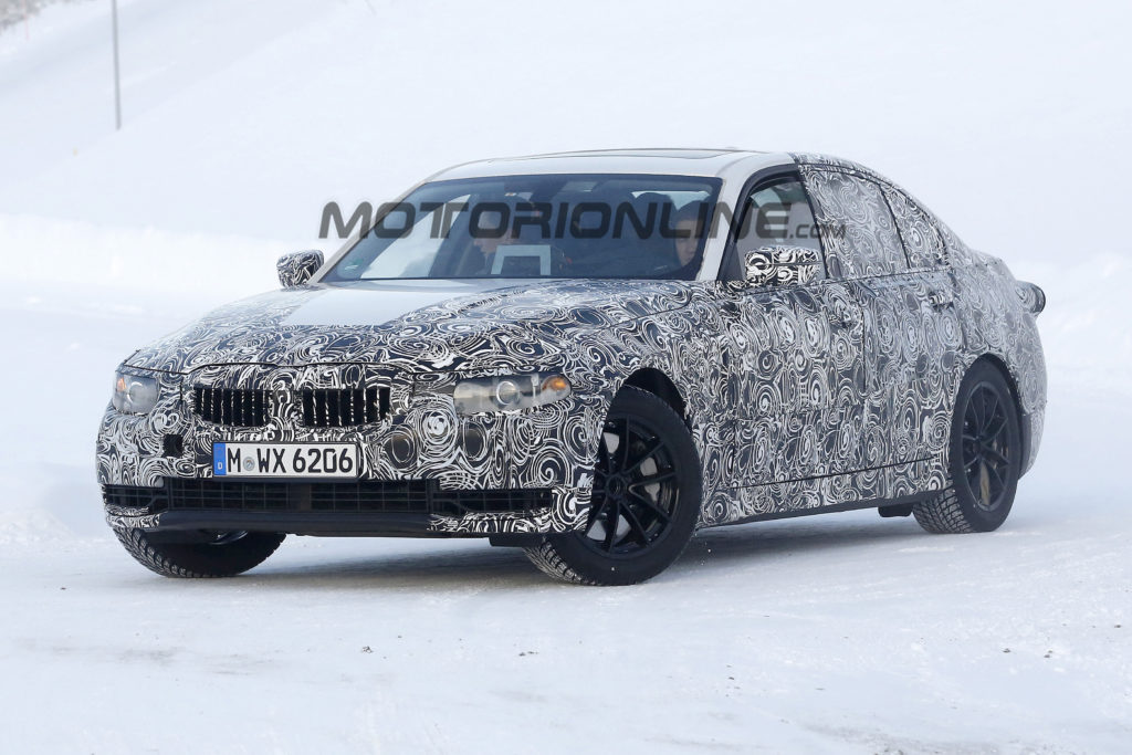 BMW Serie 3 MY 2018: continuano i collaudi sulla neve [VIDEO SPIA]