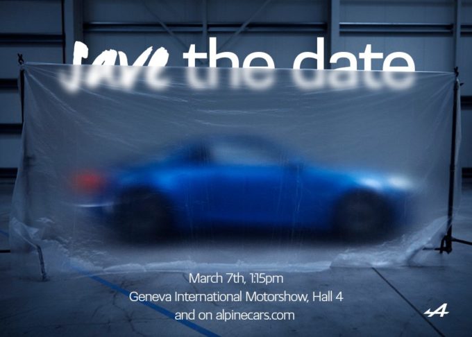 Alpine A120: ufficiale la presentazione al Salone di Ginevra 2017 [TEASER]