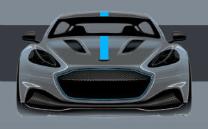 Aston Martin RapidE, confermato il modello elettrico di serie: debutterà nel 2019 [RENDERING]