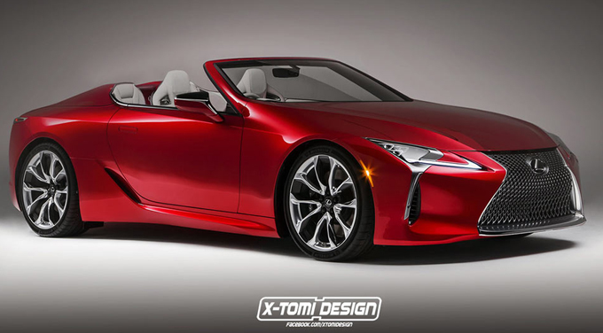 Lexus LC Convertible: ipotesi stilistica della variante scoperta [RENDERING]