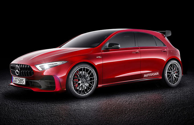 Mercedes AMG A45: oltre 400 CV e sistema elettrico a 48 volt [RENDERING]