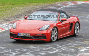 Porsche 718 Boxster GTS: la nuova variante in pista al Nürburgring [FOTO SPIA]