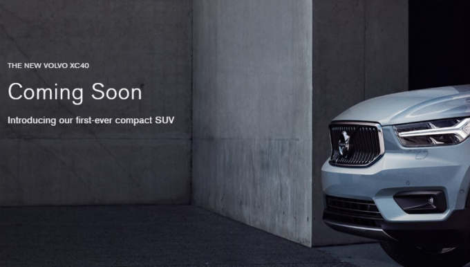 Volvo XC40: prima immagine ufficiale in attesa della presentazione [TEASER]