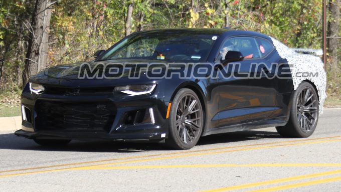 Chevrolet Camaro MY 2019 foto spia 24 ottobre 2017