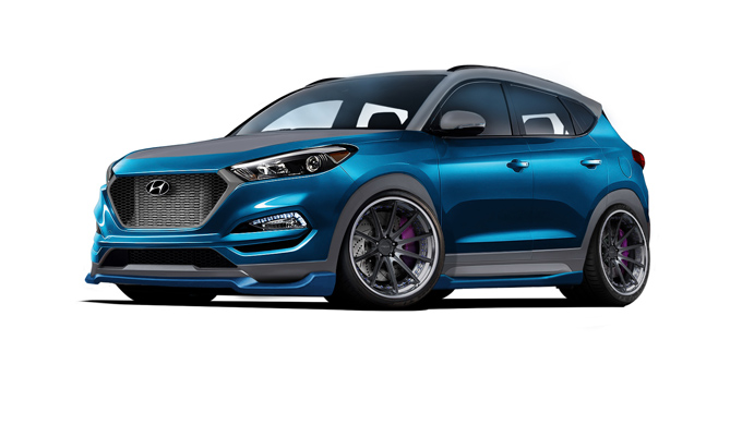 Hyundai, ecco il Vaccar Tucson Sport Concept: il tuning del SUV al SEMA Show