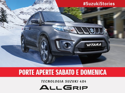 Suzuki VITARA: Porte Aperte il 25 e 26 novembre per scoprire la trazione integrale ALLGRIP