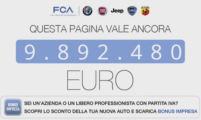 FCA lancia il Bonus Impresa: sconti fino a quasi 10.000 euro per aziende e partite IVA