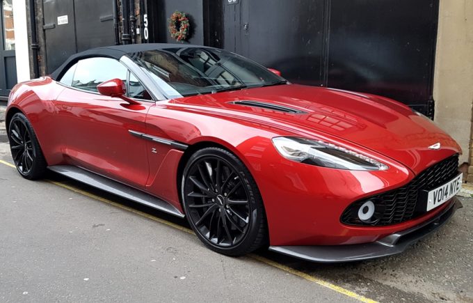 Aston Martin Vanquish Zagato Volante in strada