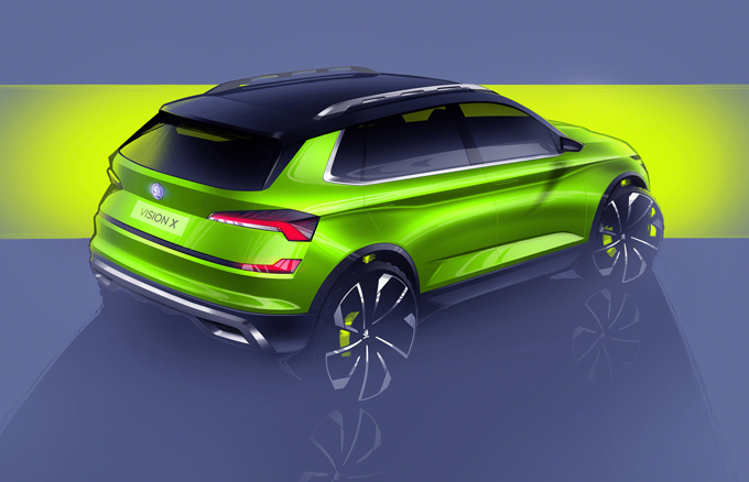 Skoda Vision X: crossover ibrido a metano con trazione integrale