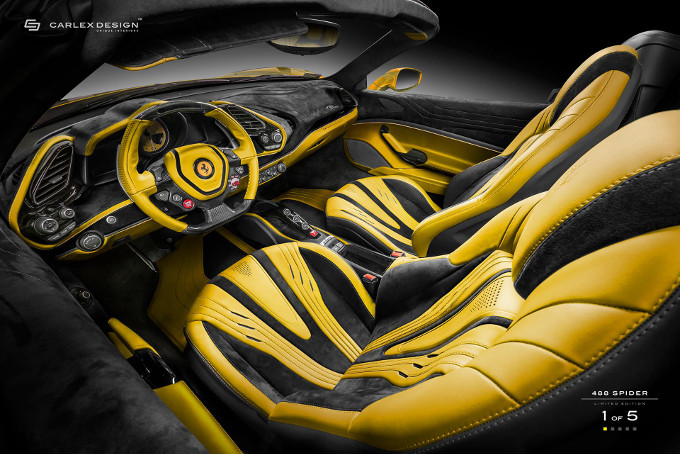 Ferrari 488 Spider, gli interni secondo Carlex Design