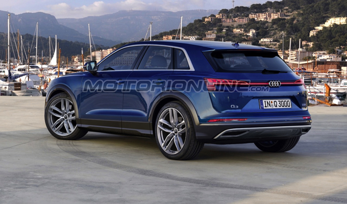 Audi Q3 2019: un’altra prospettiva dell’ipotizzata nuova generazione [RENDERING]