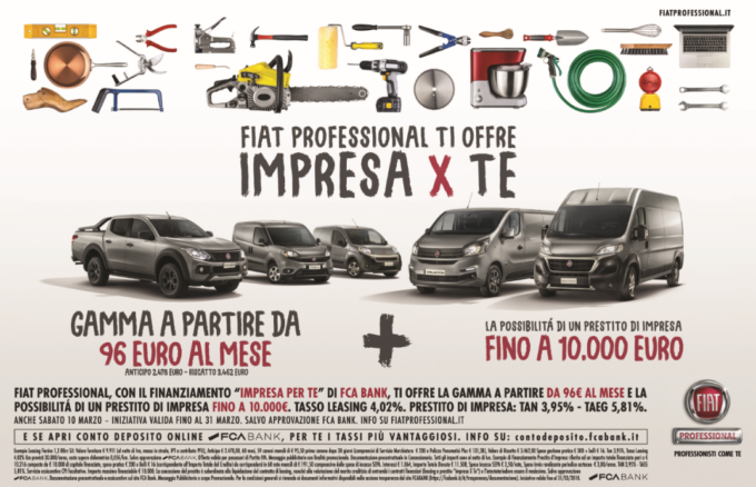 Fiat Professional lancia il progetto “Impresa x te”