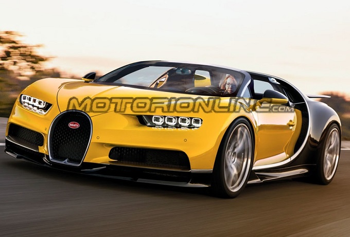 Bugatti Chiron Roadster: la supercar immaginata senza tetto [RENDERING]