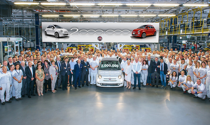 Fiat 500: esce dalla fabbrica l’esemplare numero 2.000.000