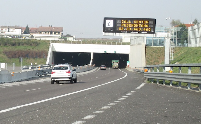 Autostrada Pedemontana: definite le multe per chi non paga