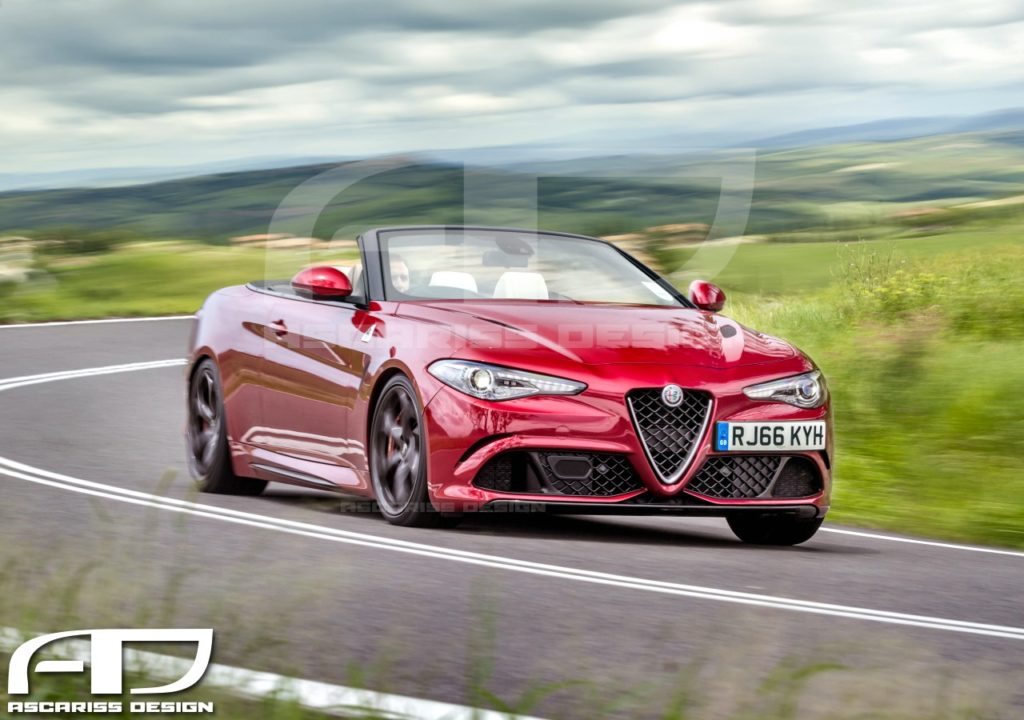 Alfa Romeo Giulia Cabrio: il RENDERING che scopre la berlina