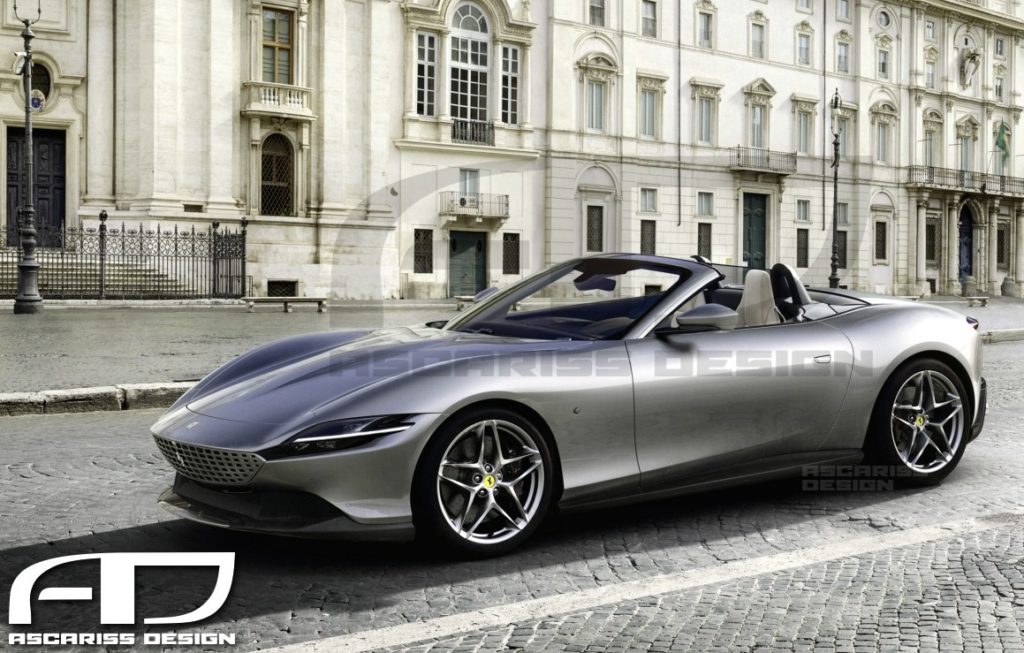 Ferrari Roma Spider: via il tetto dalla nuova coupé del Cavallino [RENDERING]