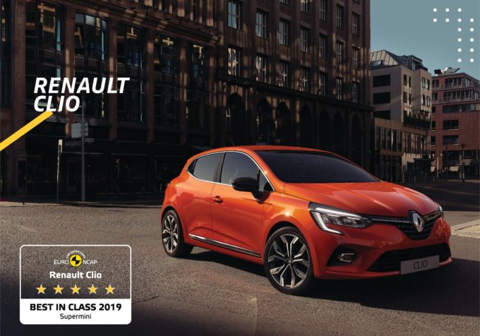 Nuova Renault Clio eletta Best in Class 2019 Euro NCAP tra le compatte