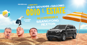 Ssangyong Rexton, protagonista di “Odio l’estate”, il nuovo film di Aldo, Giovanni e Giacomo