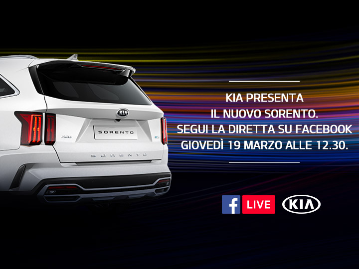 Kia Sorento 2020: oggi la presentazione mondiale su Facebook