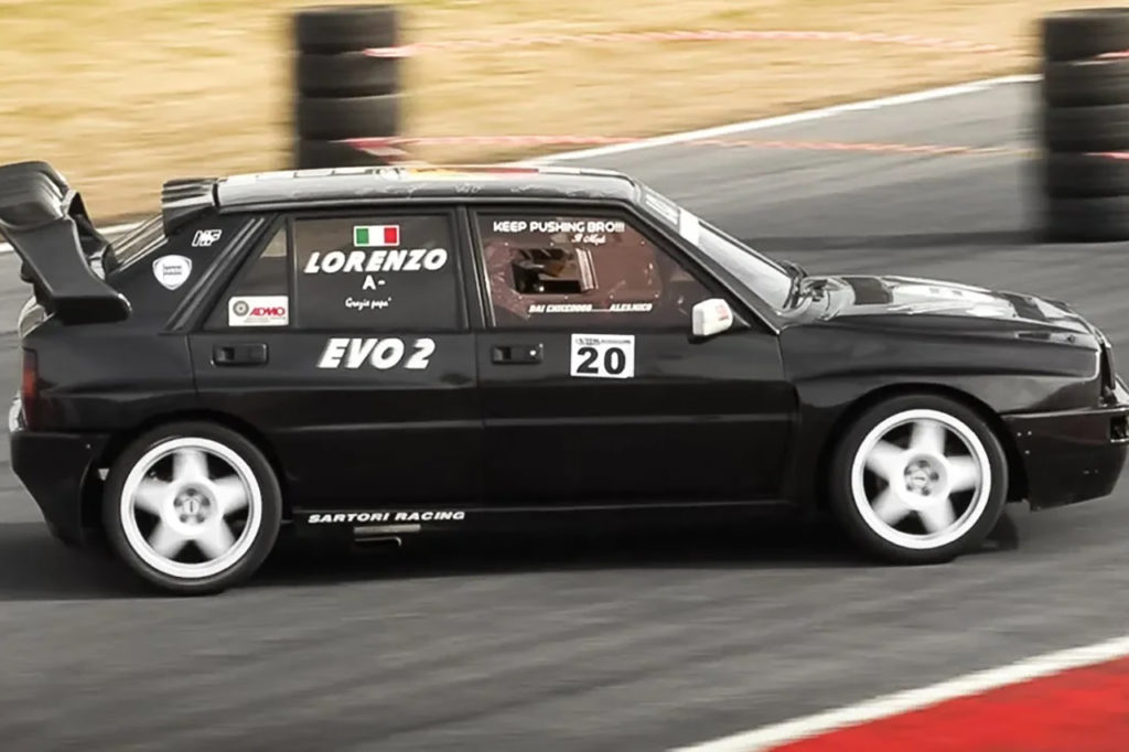 Lancia Delta HF Integrale Evo II, il bolide da oltre 500 cavalli in azione a Varano [VIDEO]