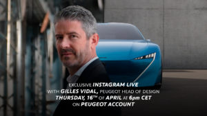 Peugeot: viaggio tra i segreti del design con Gilles Vidal in diretta Instagram
