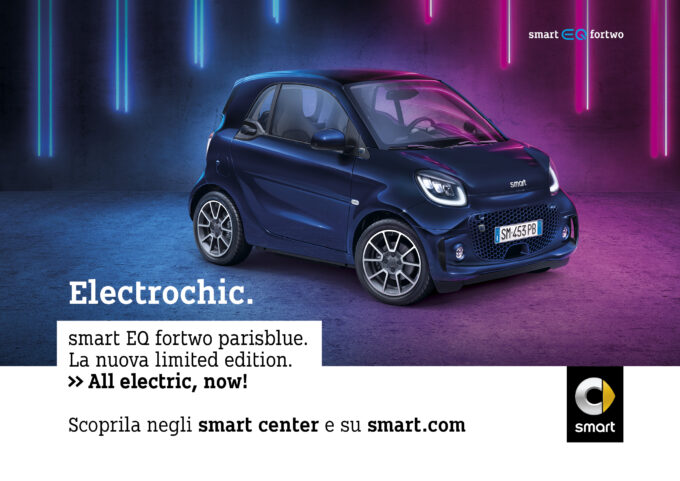 Smart fortwo EQ parisblue e fortwo cabrio EQ suitgray