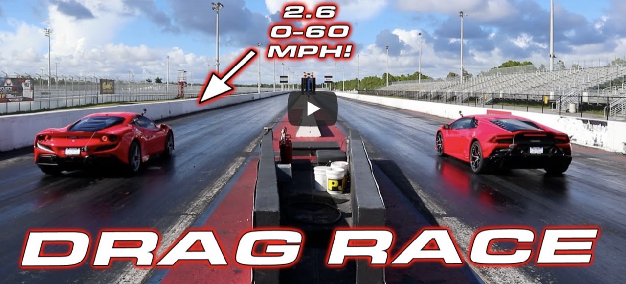 Ferrari F8 vs Lamborghini Huracan EVO: qual è la più veloce sul quarto di miglio? [VIDEO]