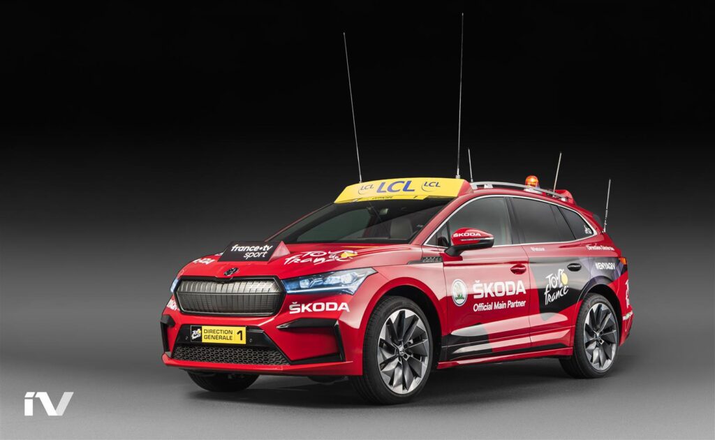 Skoda Enyaq iV subito in strada: farà da Red Car del Tour de France 2020