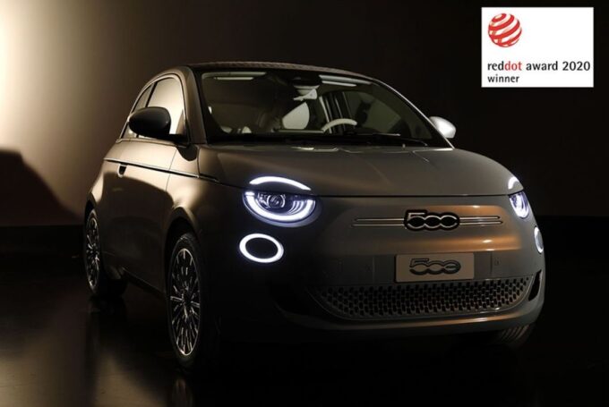 Nuova Fiat 500 si aggiudica il Red Dot Award 2020